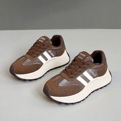 Damen Chunky Sneakers mit ergonomischer Dämpfung und rutschfester Laufsohle in Camel