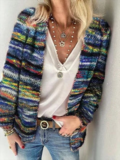 BUNTER ISLÄNDISCHER PULLOVER | ELEGANTER WARMHALTER in Blautöne