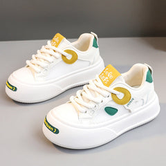 Damen Sportliche Plateau Sneakers mit atmungsaktivem Mesh-Obermaterial und dämpfender Sohle in Grün