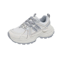 Damen Sportliche Lauf Sneakers mit atmungsaktivem Obermaterial und dämpfender Sohle in Beige