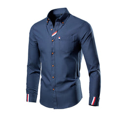 Konstantin | Herren Figurbetontes Business Hemd in Marineblau