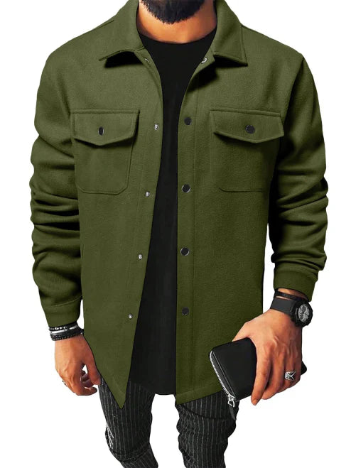 Geknöpfte Jacke mit Kragen für Männer