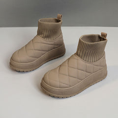 Damen Winter Sneakers mit isolierendem Fleece-Futter und rutschfester Sohle in Braun