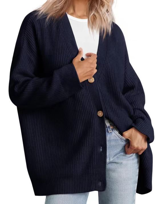 Damen-Strickjacke in Übergrößer | Gestreift