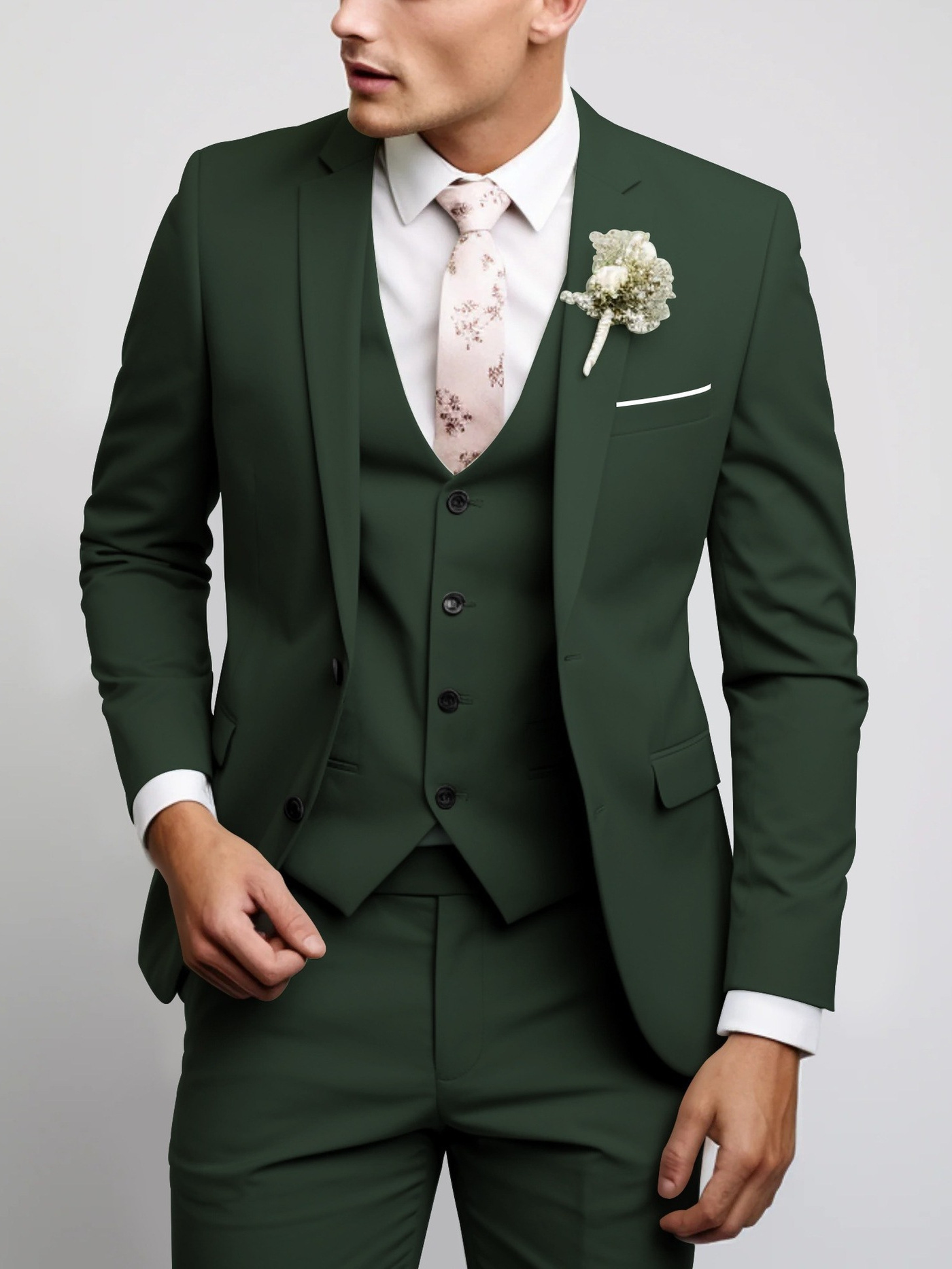 Herren Klassische Eleganz Hochzeitsgast Anzug | 3-Teilig