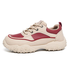 Damen Sportsneakers mit rutschfester Gummisohle und atmungsaktivem Obermaterial in Kardinalrot