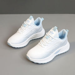 Damen Atmungsaktive Freizeitschuhe mit dämpfender Laufsohle und elastischem Obermaterial in Blau