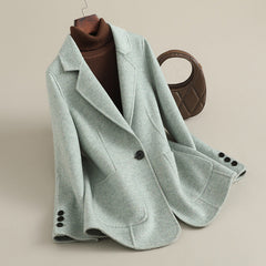 Rennly Wool Blazer Jacket in Green