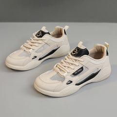 Damen atmungsaktive Sneakers mit dämpfender Laufsohle in Schwarz