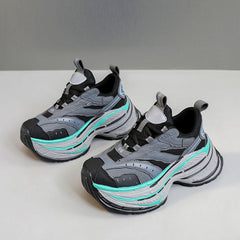 Damen Sportliche Chunky Sneakers mit ergonomischer Dämpfung und atmungsaktiver Mesh-Oberfläche in Grün