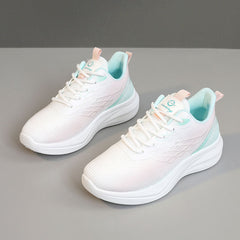 Damen Leichte und atmungsaktive Sport-Sneaker mit dämpfender Laufsohle in Pink
