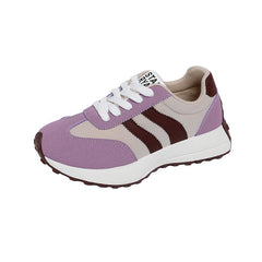 Damen Sportliche Sneakers mit atmungsaktivem Obermaterial und rutschfester Sohle in Lila