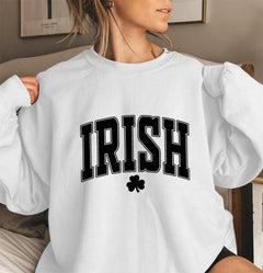 Damen Sweatshirt mit aktuellen irischen Design-Highlights in Weiß