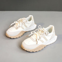 Damen Sportliche Freizeitsneaker mit innovativem Dämpfungssystem in Beige