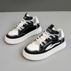 Damen modische Sneakers mit atmungsaktiver Mesh-Oberfläche und dämpfender Sohle in Schwarz