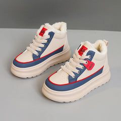 Damen High-Top Sneakers mit kuscheligem Innenfutter und rutschfester Sohle in Blau