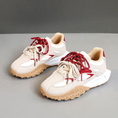 Damen Sportliche Chunky Sneakers mit innovativer Dämpfungstechnologie in Rot