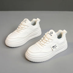 Damen modische chunky Sneakers mit atmungsaktivem Obermaterial und bequemer Dämpfung in Beige