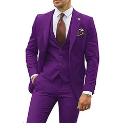 Herrenanzug Slim Fit für Hochzeitsgäste | 3-teilig in Lila