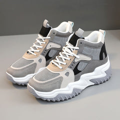 Damen Sportliche High-Top Sneakers mit innovativer Dämpfungstechnologie in Grau