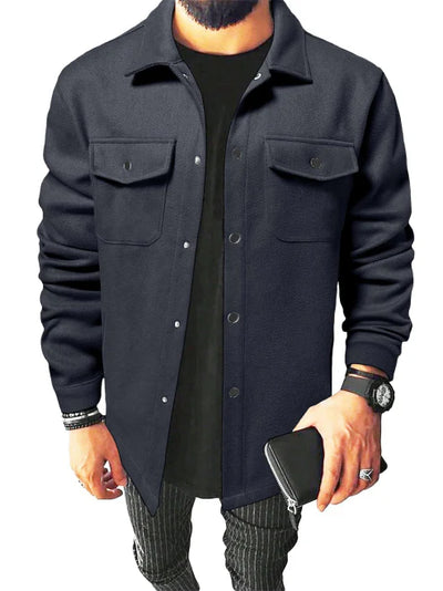 Geknöpfte Jacke mit Kragen für Männer