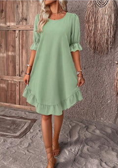 Emily | Zeitloses Midikleid (Fast ausverkauft) in Hellgrün