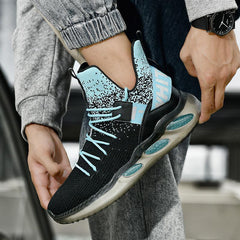 Herren Hochleistungs Basketball Sneakers mit atmungsaktivem Obermaterial in Schwarzblau