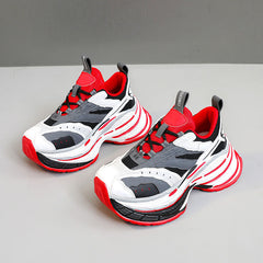 Damen Sportliche Chunky Sneakers mit ergonomischer Dämpfung und atmungsaktiver Mesh-Oberfläche in Rot