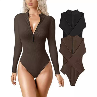 Vera® | Damen Badeanzug mit Reißverschluss und langen Ärmeln