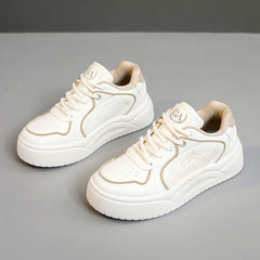 Damen Sportliche Sneakers mit herausnehmbarer Dämpfungstechnologie und hochwertiger Oberflächenstruktur in Beige