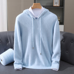 Valencia Cashmere Hoodie in Blue