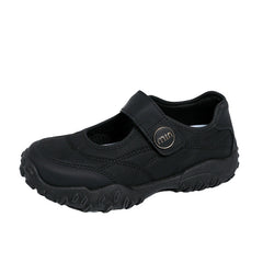Damen praktische und modische Freizeit-Schuhe mit verstellbarem Klettverschluss in Schwarz