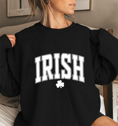 Damen Sweatshirt mit aktuellen irischen Design-Highlights in Schwarz