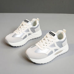 Damen modische Sneakers mit hohem Komfort und atmungsaktiver Laufsohle in Beige