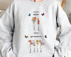 Damen Sweatshirt mit floralem Druck und inspirierendem Schriftzug in Hellgrau