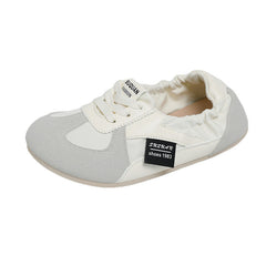 Damen bequeme Sneaker mit flexiblem elastischem Einstieg und dämpfender Sohle in Creme
