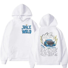 Damen Kapuzenpullover mit kreativem Grafikdesign und inspirierendem Schriftzug in Weiß