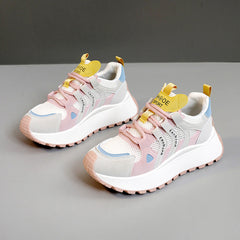 Damen Sportliche Sneakers mit dämpfender Laufsohle und strapazierfähigem Obermaterial in Rosa