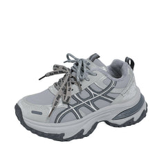 Damen Sportliche Lauf-Sneaker mit dämpfender und atmungsaktiver Konstruktion in Steingrau