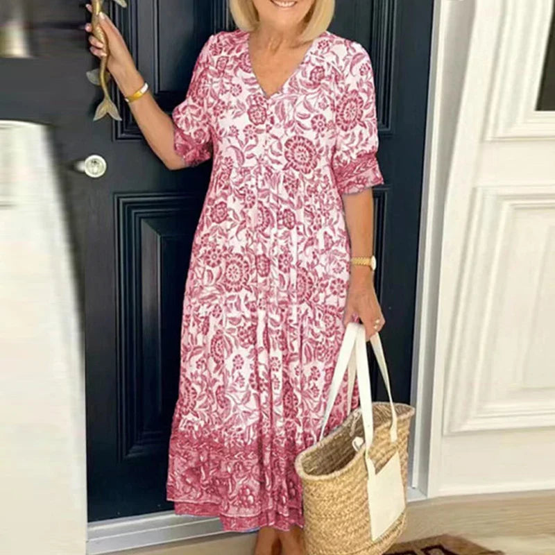Paulina - Bohème-Kleid mit V-Ausschnitt