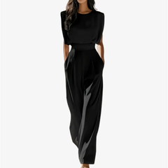 Sybella - Jumpsuit mit weichem Griff in Schwarz