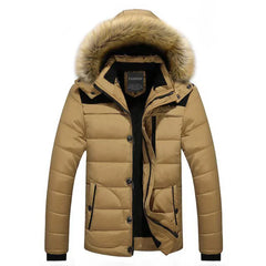 Hochwertige Winterjacke für Herren in Khaki 1