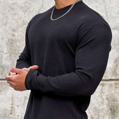 Sportlicher Herren Fitness Pullover in Schwarz