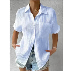Oliva- Elegante Sommerbluse Für Damen in Himmelblau