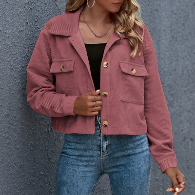 Damen Lassig Übergangsjacke | Knopfverschluss
