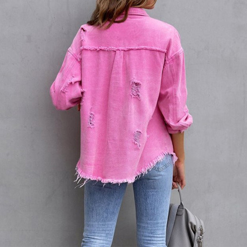 RalphMattew Zerfledderte Jeansjacke