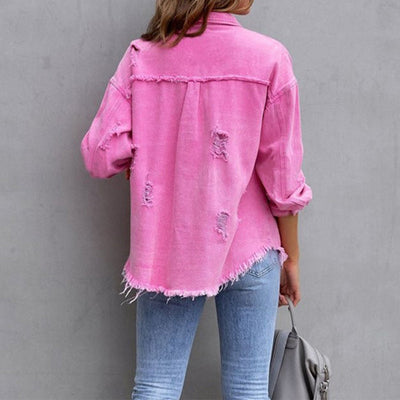 RalphMattew Zerfledderte Jeansjacke