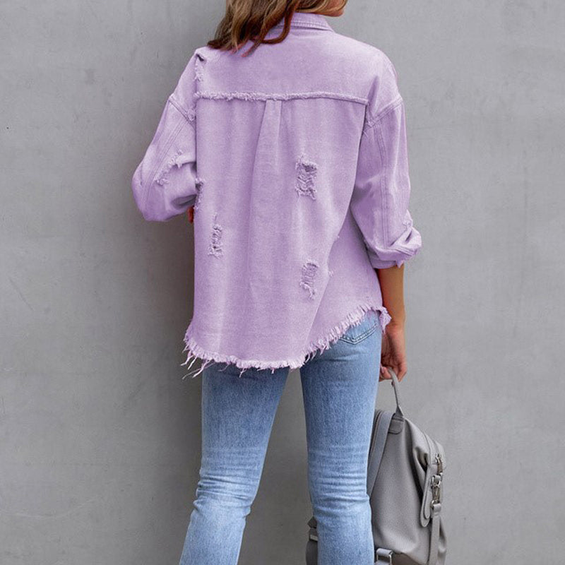 RalphMattew Zerfledderte Jeansjacke