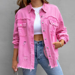 Chroma - Jeansjacke in Rosa