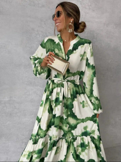 Olympe- Buntes Maxikleid Mit Blumendruck Für Frauen
